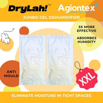 AGIONTEX DryLah! JUMBO 100G Gel Dehumidifier Moisture Absorber Pouch Dehumidifier Sachet Absorbs up to 1.5X wt (Copy)